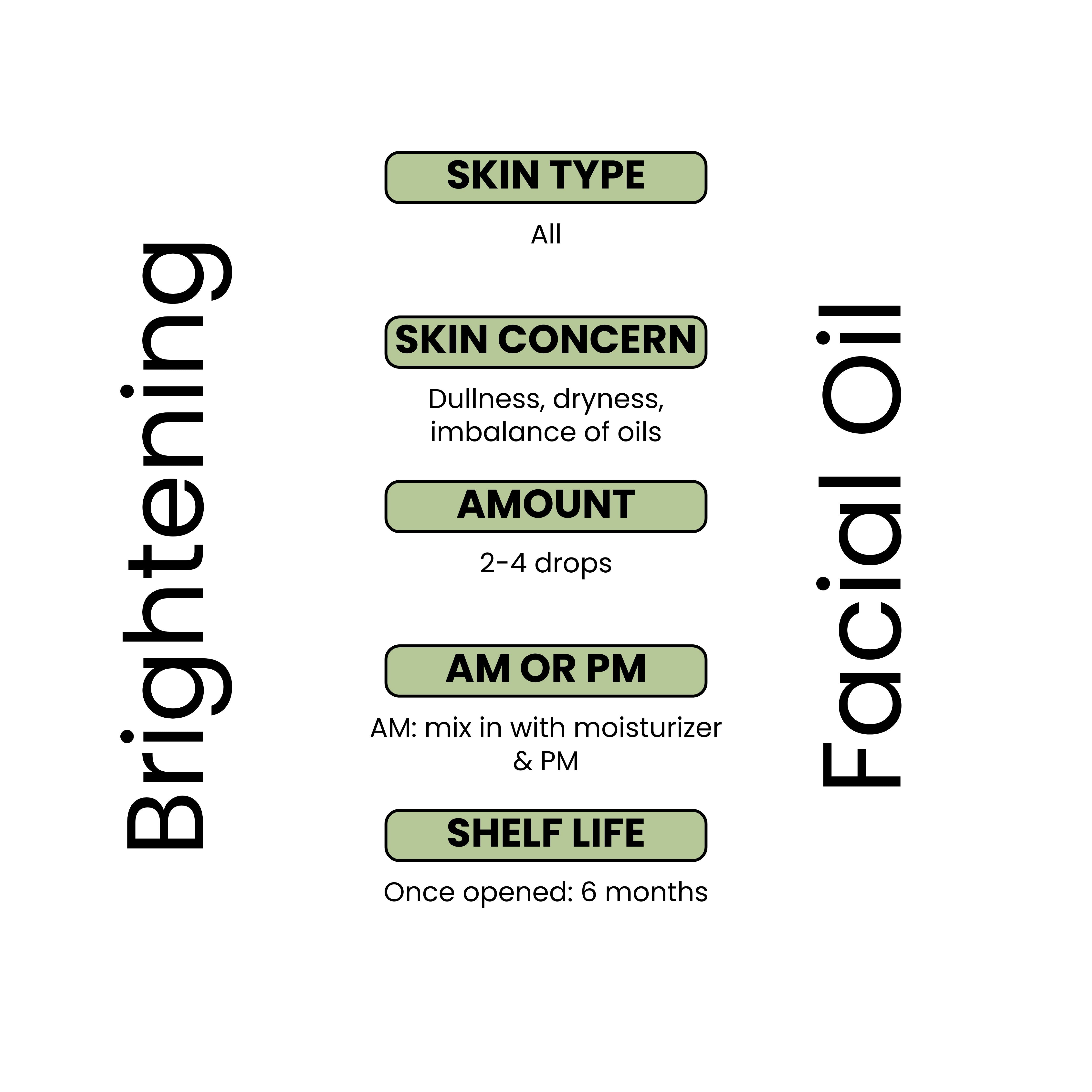 Brightening facial oil