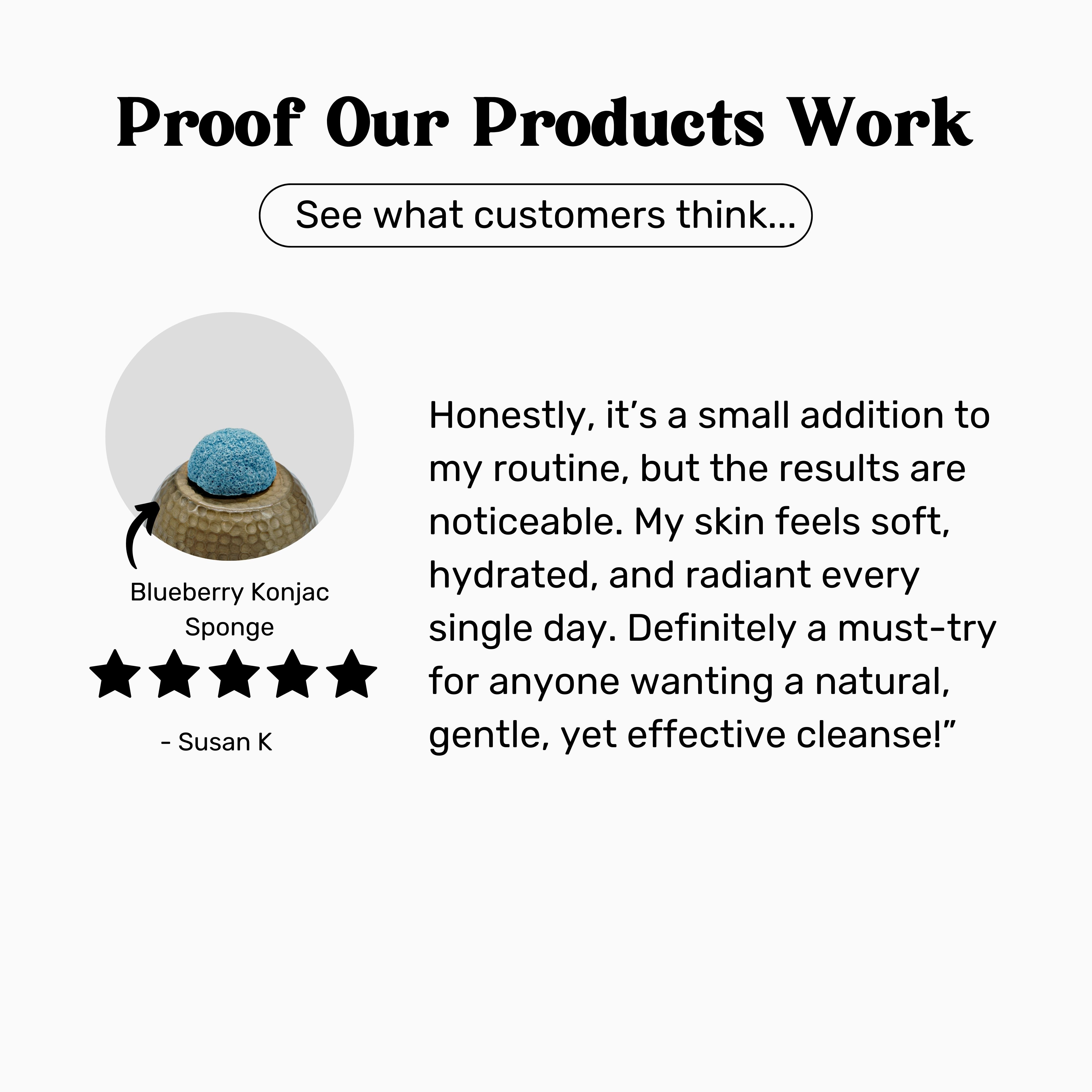Blueberry konjac sponge