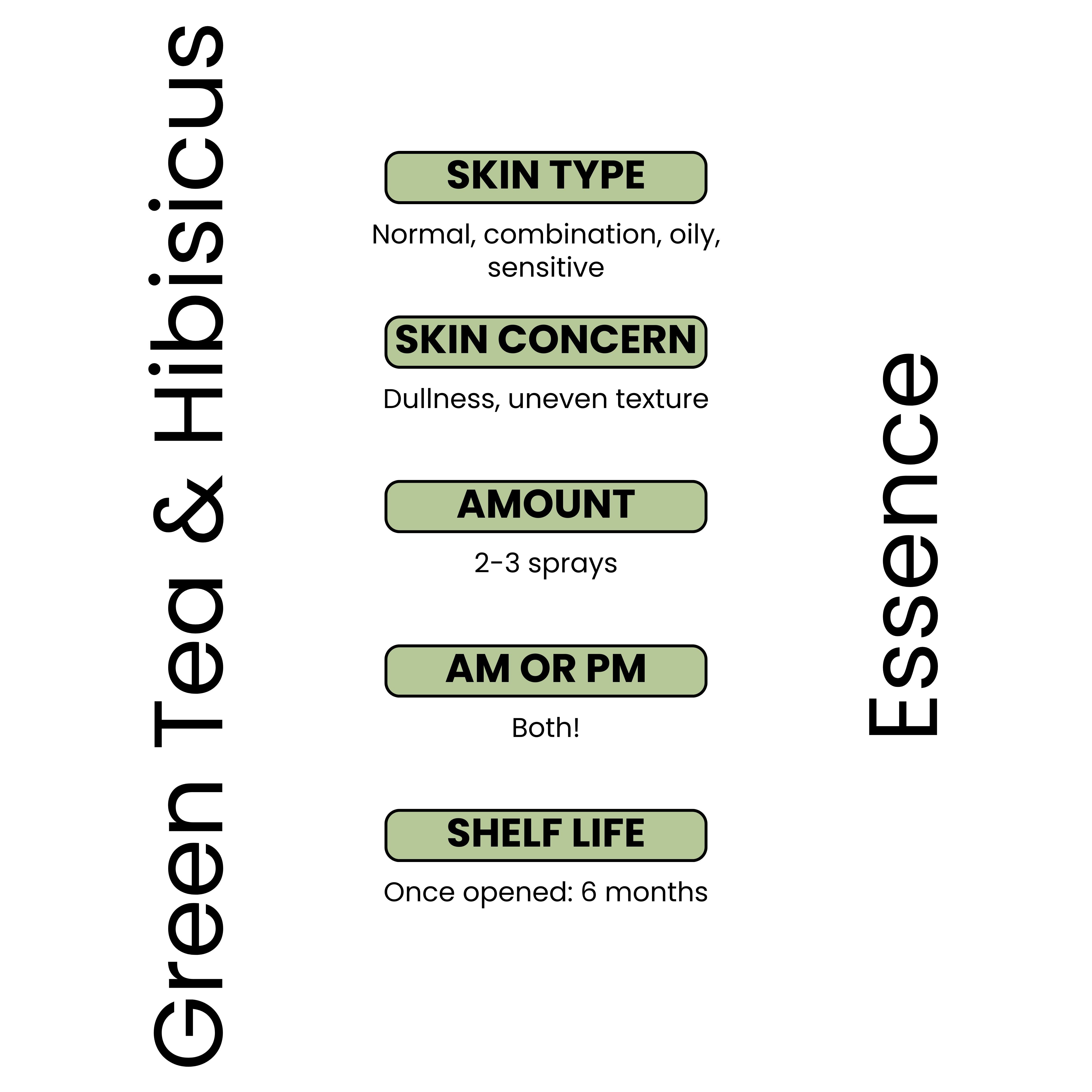 Green tea and Hibisicus Essence